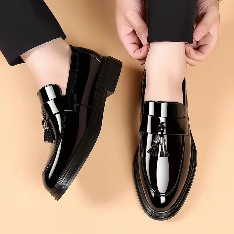 Men'S Formal Wear Rental - Sepatu sosial hitam pria, cairan setelan