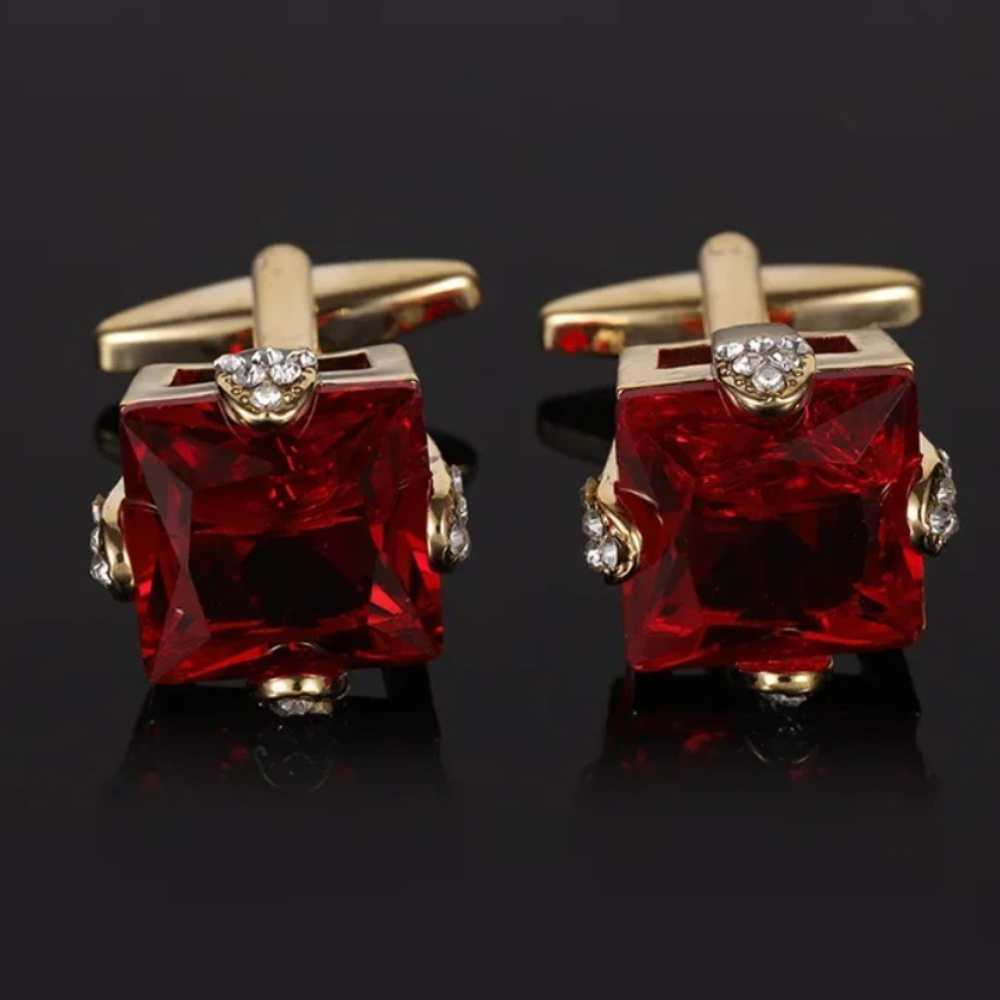 Men'S Formal Wear Jewelry - Kancing Manset Berlian Imitasi Mewah Pria