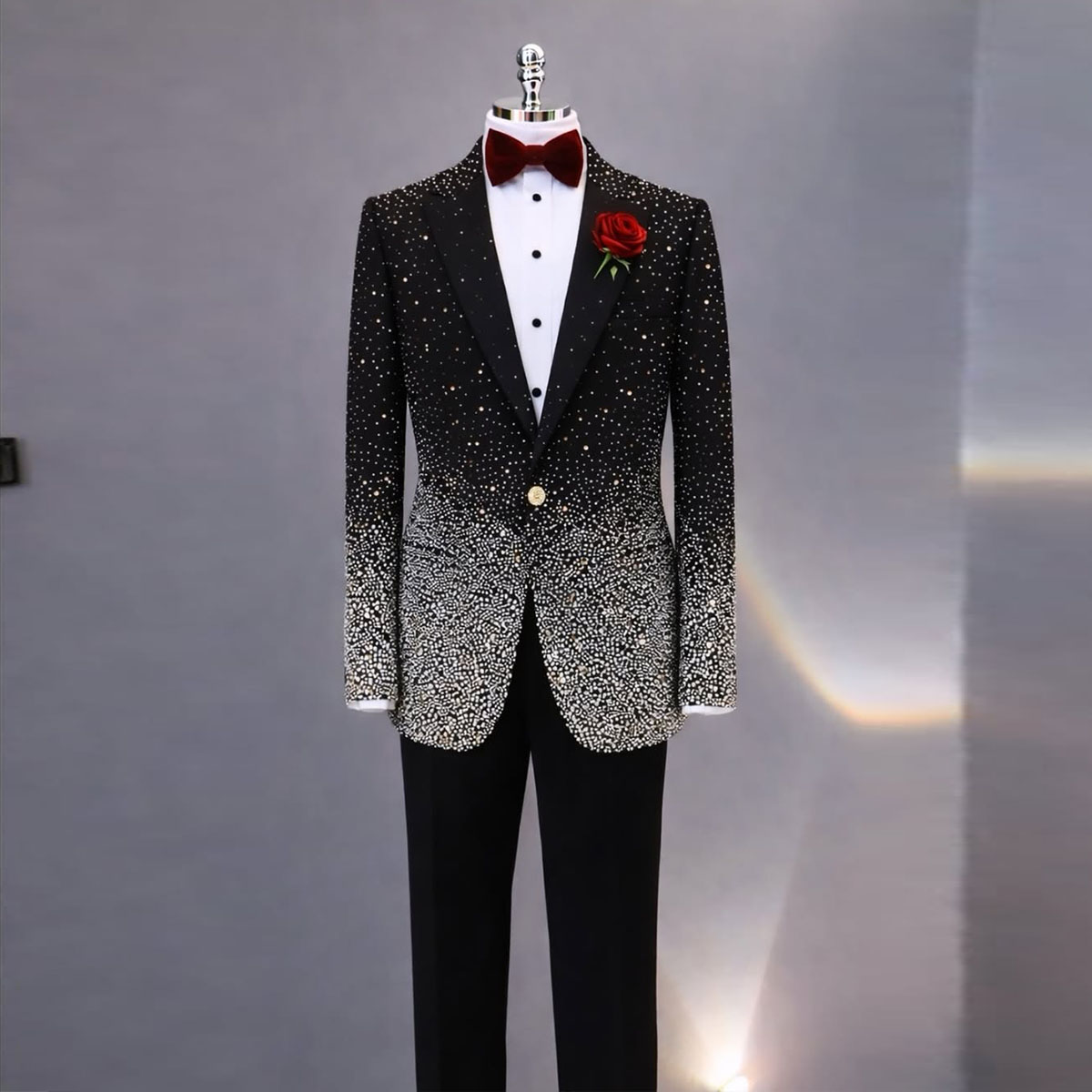 Men'S Formal Wear Rental - Jas Pria Berlian Imitasi Tampan 2