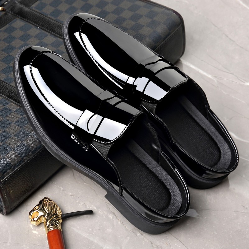 Sepatu Mules Kulit Paten Hitam - Men'S Formal Wear Slippers ulasan dan harga