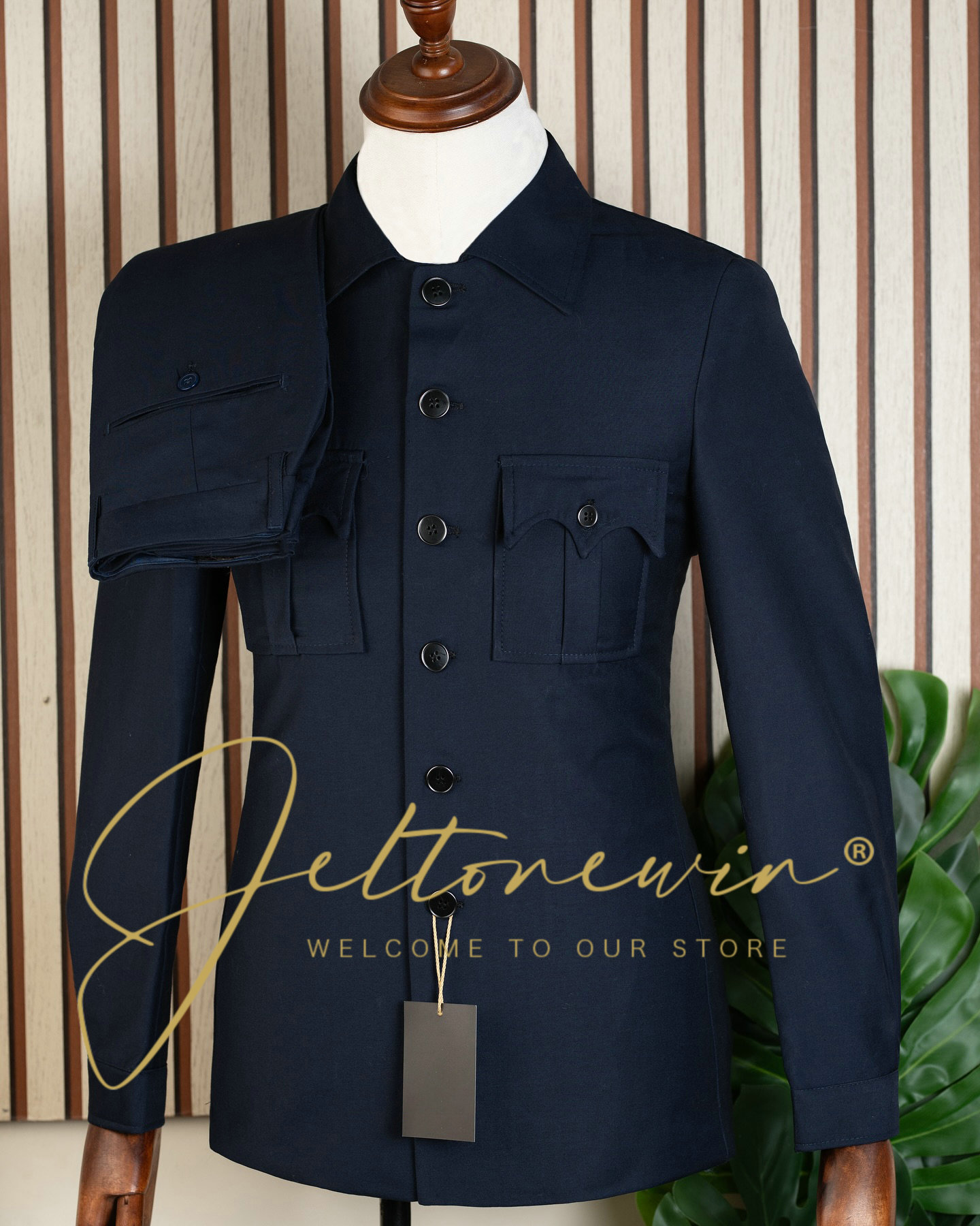 Jas Pria Dua Potong Warna Biru - Latest Men Formal Wear ulasan dan harga