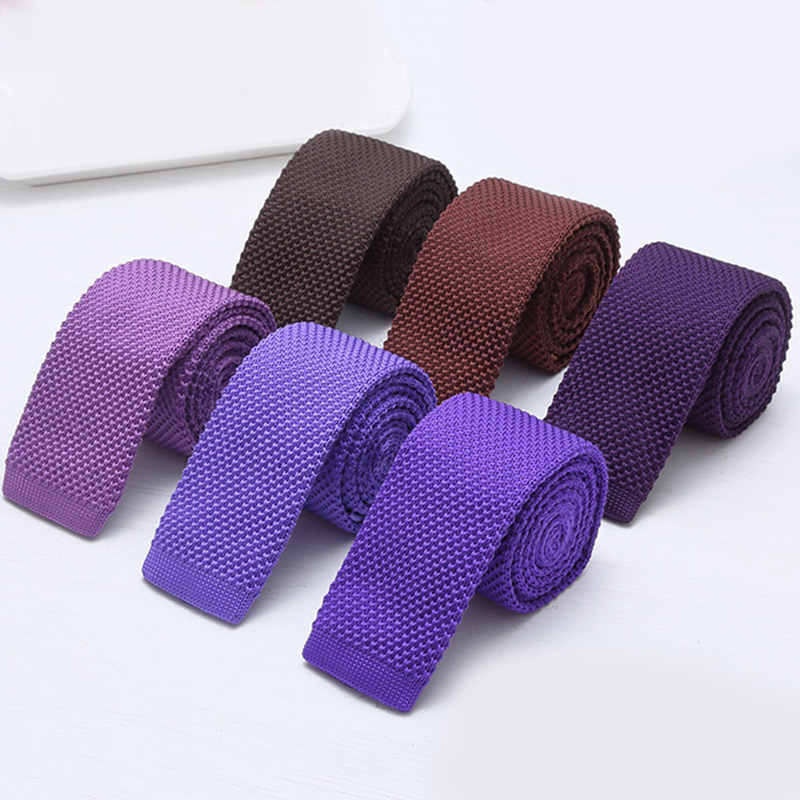 Dasi Rajut Hitam Putih Solid 6 - Men Formal Wear With Tie ulasan dan harga